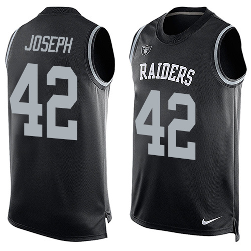 Men's Limited Karl Joseph Nike Jersey Black - #42 Player Name & Number Tank Top NFL Oakland Raiders